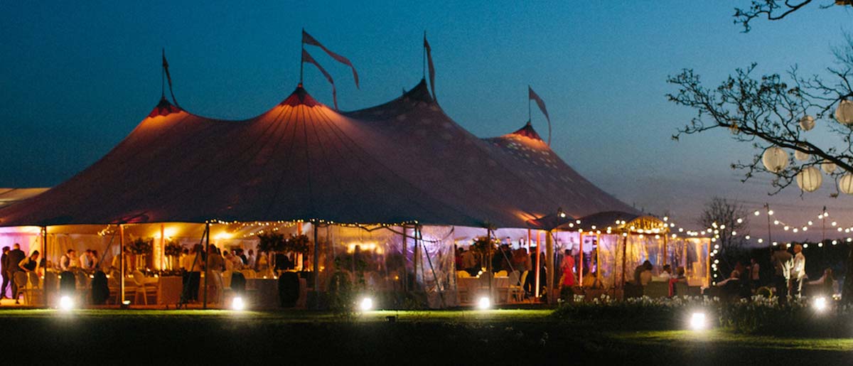 planning4 tents at night